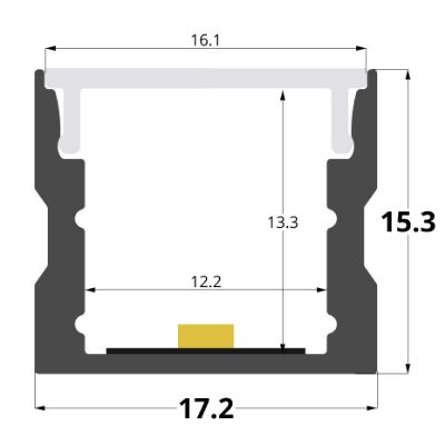 Picture of 17x15mm aluminium profile