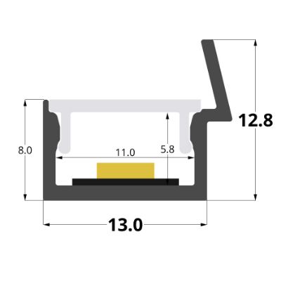 Picture of 13x13mm aluminium profile