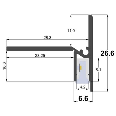 Picture of 30x27mm steps aluminum profile