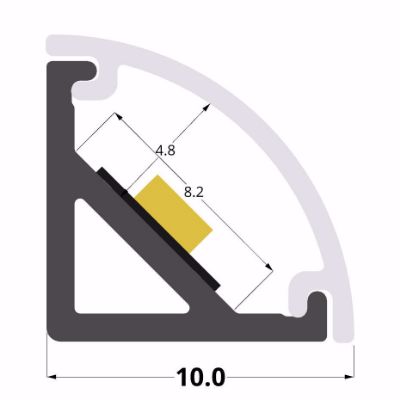 Picture of 10mm corner aluminium profile