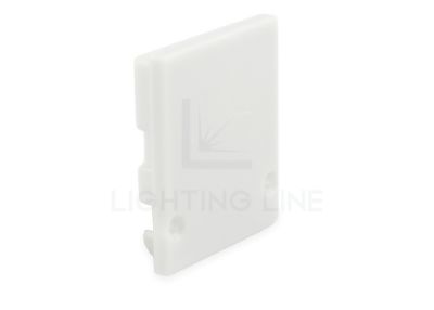 Picture of White plastic end cap for profile SL01-01 with high diffuser