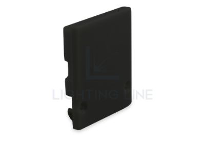 Picture of Black plastic end cap for profile SL01-01 with high diffuser