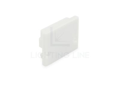 Picture of White plastic end cap for profile SL01-01 with low diffuser