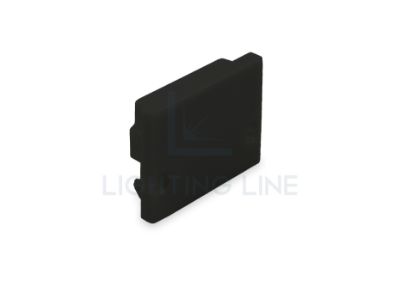 Picture of Black plastic end cap for profile SL01-01 with low diffuser