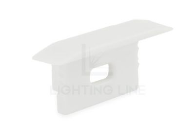 Picture of White plastic end cap with hole for profile RE05-01