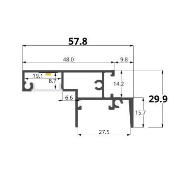 Show details for Aluminum profile for mirror Picture of Aluminum profile for mirror