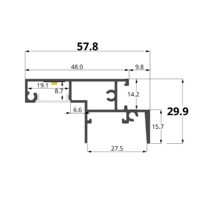 Picture of Aluminum profile for mirror