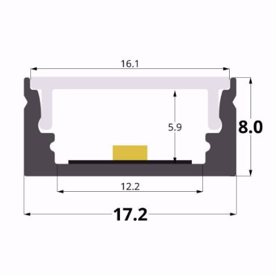 Picture of 17x7mm aluminium profile