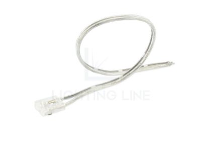 Picture of White rounded end cap with cable and connector for recessed aluminum profile RE01-03