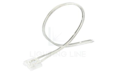 Picture of White rounded end cap with cable and connector for recessed aluminum profile RE01-03