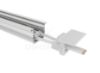 Picture of White rounded end cap with cable and connector for recessed aluminum profile RE01-03
