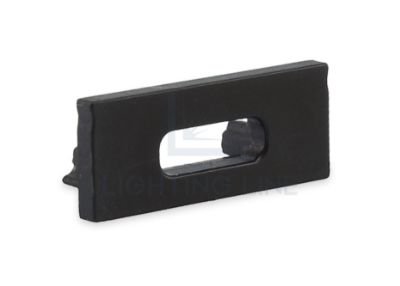 Image de Embout noir avec trou pour câble d'alimentation pour profil en aluminium SL17-03
