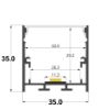 Imagen de Perfil en aluminio 35x35mm