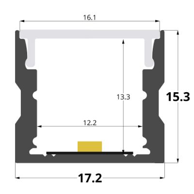 Picture of 17x15mm aluminium profile