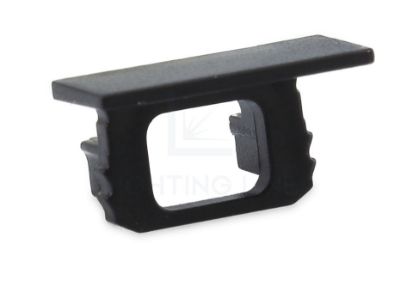 Picture of Black cap with hole for power cable for recessed RE14-23 aluminium profile