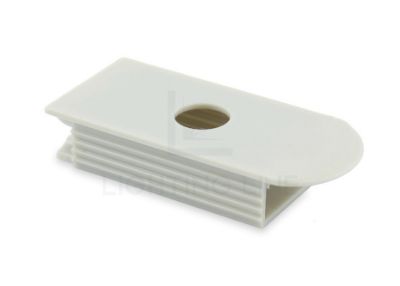 Picture of Right-hand gray rounded cap for RE10-02 flush-mounted aluminum profile for switch