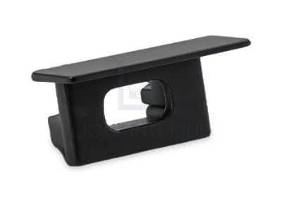 Bild von Schwarz Endkappe mit Loch für Versorgungskabel für RE15-16 Aluminiumeinbauprofil
