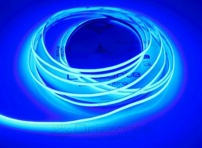 Image de Ruban led COB bleu 10m 400leds/m 24V 11W/m PCB 5mm