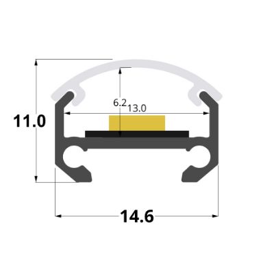 Bild von 15x11mm Aluminiumprofil