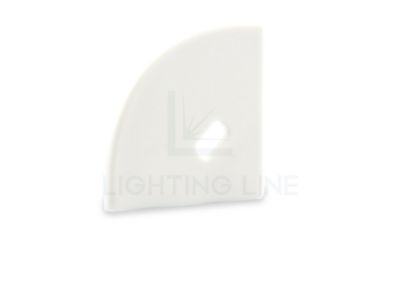 Image de Embout rond blanc avec passe-câble pour profilé angulaire (AN04-09 et AN05-09)