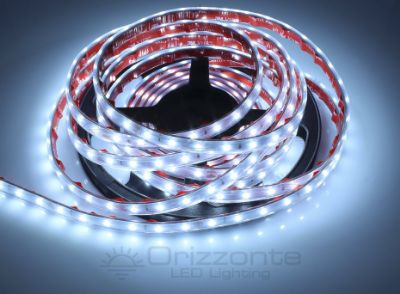 Picture of LED strip 5m cool white 6500K 3step 60leds/m 2835 24V 4,8W/m, IP65 extruded silicone tube with full edges (empty inside)
